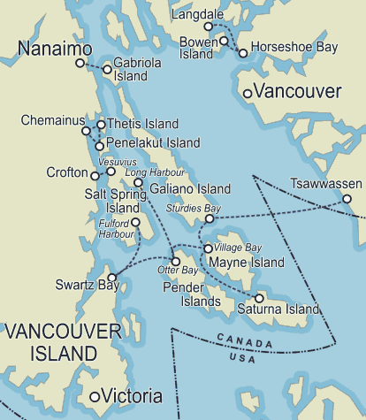 Map Of Vancouver Island And Gulf Islands - 2024 Winter Weather Predictions