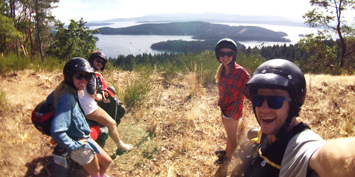 Stunning viewpoints throughout Galiano Island atop ridges of wildflowers